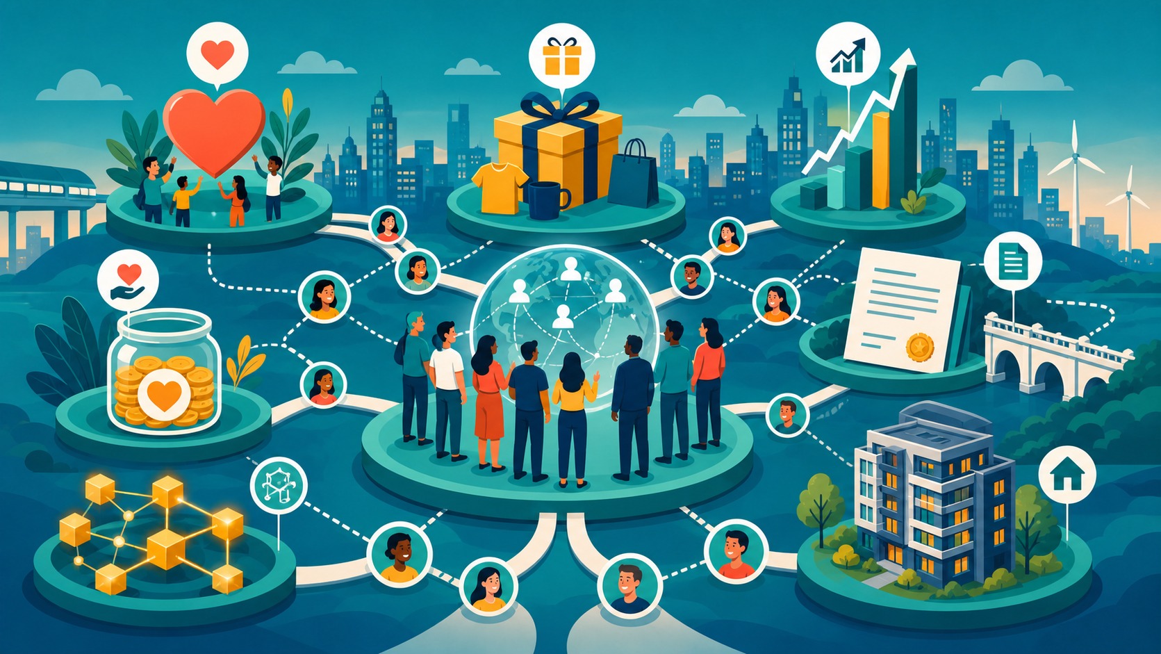 Illustrated Shark Ponds graphic about The Crowdfunding Landscape in 2025
